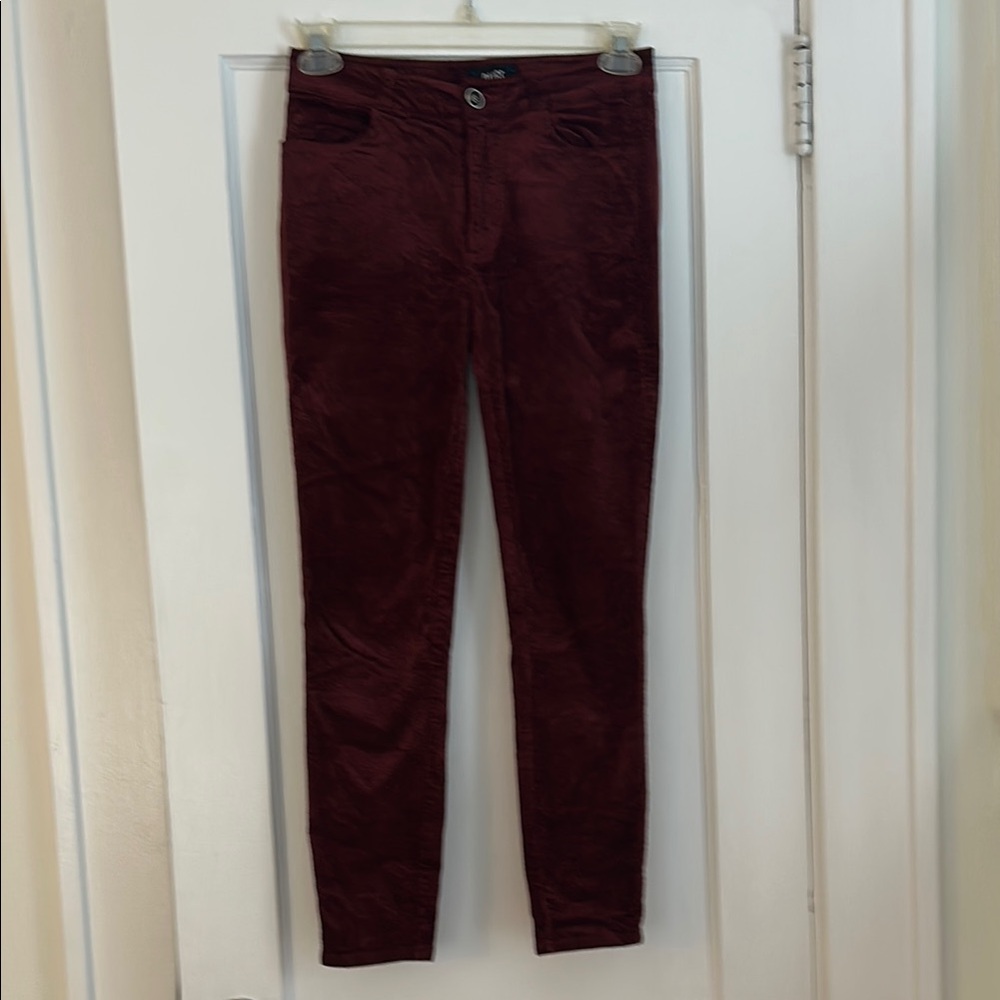 PAIGE Burgundy Skinny Pants